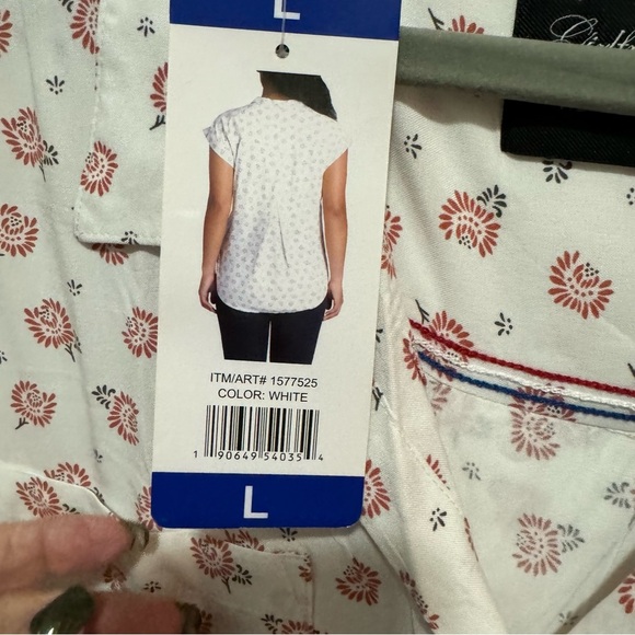 Jachs Girlfriend - size Large - cotton / rayon button up sleeveless top NWT - Picture 4 of 6